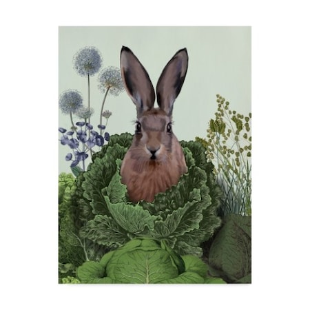 Fab Funky 'Cabbage Patch Rabbit 1' Canvas Art,24x32